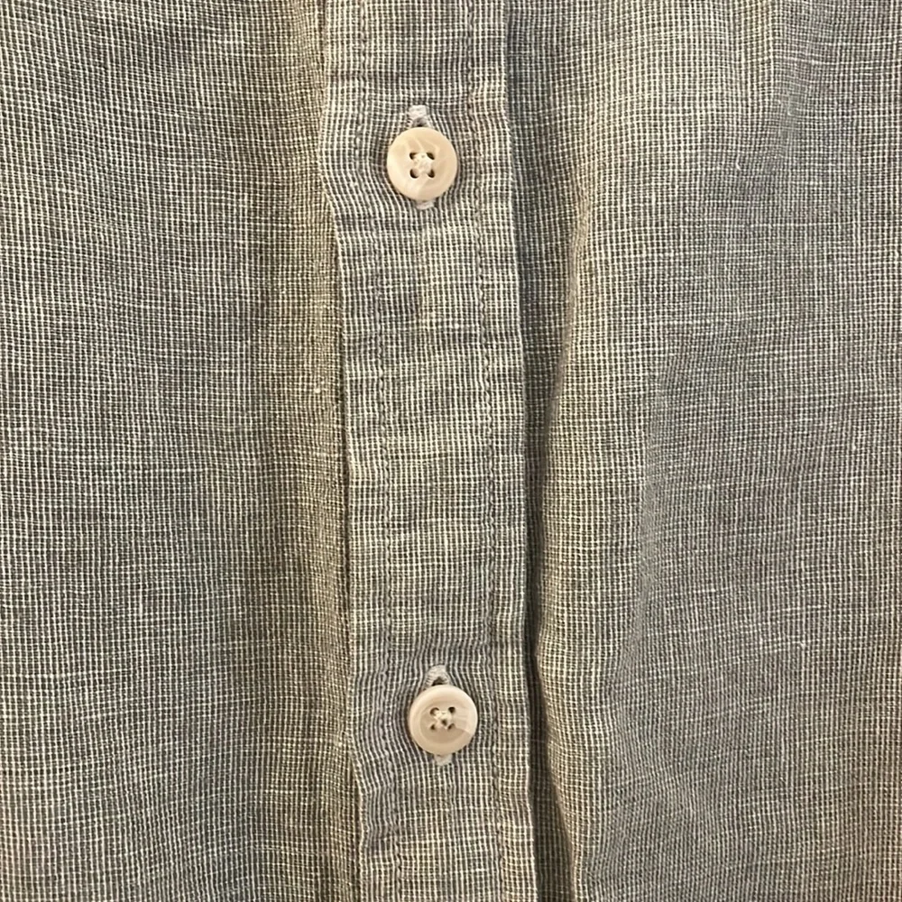 Men’s Banana Republic Linen Blend Grey Button Down Shirt | Size L